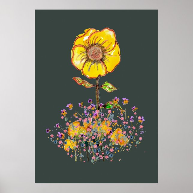 Blume Artwork Poster (Vorne)