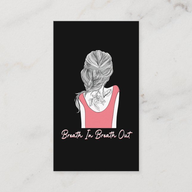 Blume Atmung Psychische Gesundheit Bewusstsein Tat Visitenkarte (Vorderseite)