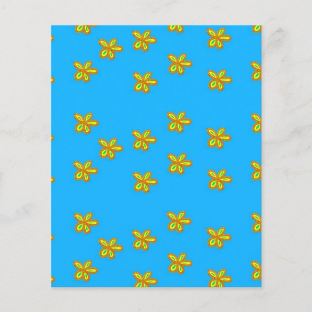 Blume auf blau gestrichen (Vorderseite)