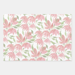 Blume auf dem Feld sind in rosa gestrichen Geschenkpapier Set