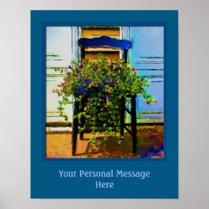 Blume auf dem Stuhl erstellen Sie Ihr eigenes Ange Poster