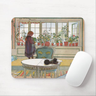 Blume auf dem Windows von einer Zuhause Carl Larss Mousepad