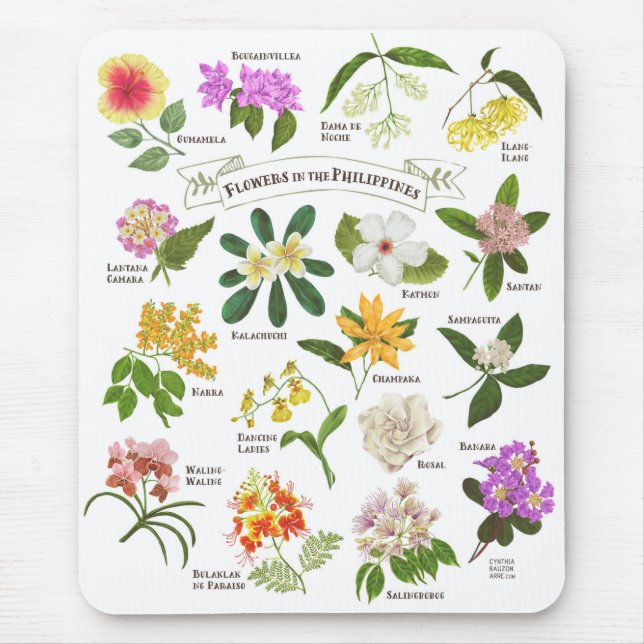 Blume auf den Philippinen Mousepad (Vorne)