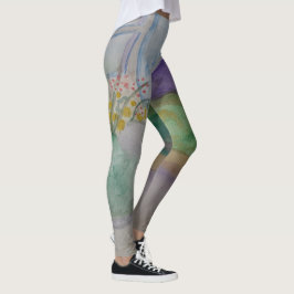 Blume auf den Windows-Leggings Leggings