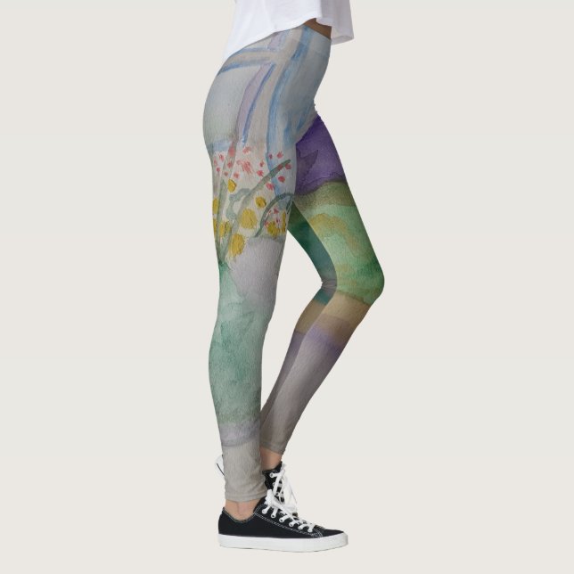 Blume auf den Windows-Leggings Leggings (Rechts)