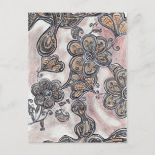 Blume auf der Postkarte der Mars