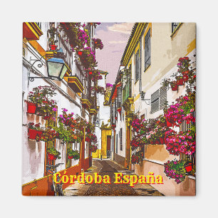 Blume auf der Straße. Córdoba, Andalusien, Spani Magnet