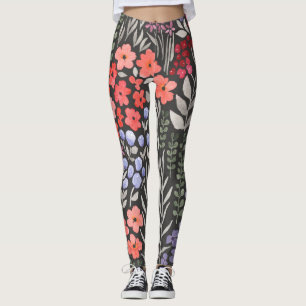 Blume auf der Weide: Aquarellblume nahtlos Leggings