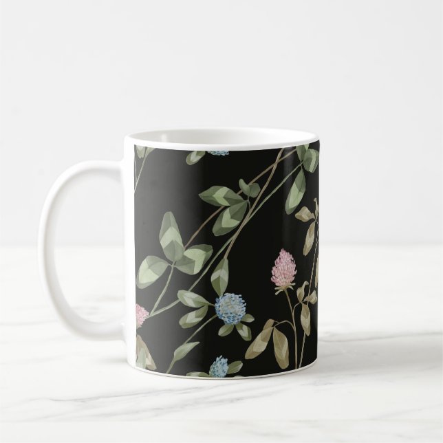Blume auf der Wiese drucken ein Landhaus Kaffeetasse (Links)