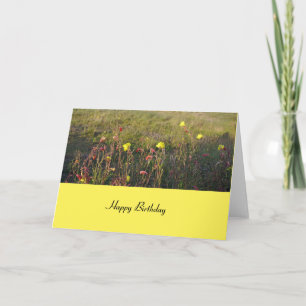 Blume auf der Wiese Geburtstagkarte Karte