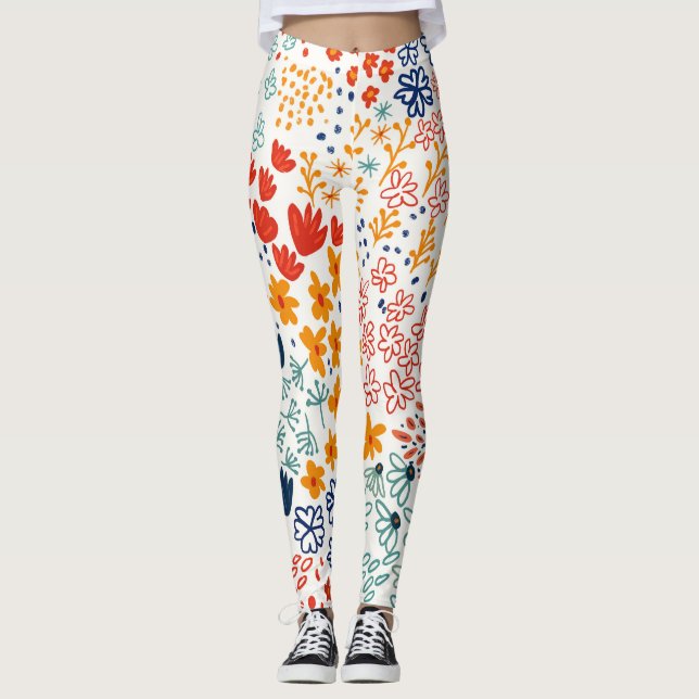 Blume auf der Wiese Leggings (Vorderseite)