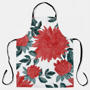 Blume auf der Wiese: Vintage Wasserfarbe nahtlos Schürze