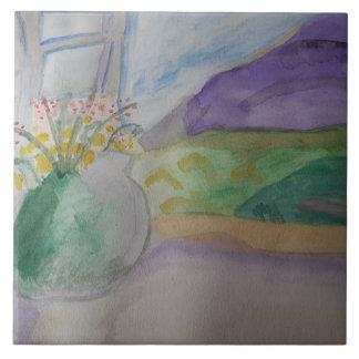 Blume auf der Windows-Keramik Fliese