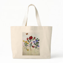 Blume auf einem Picketzaun Aquarellmalerei