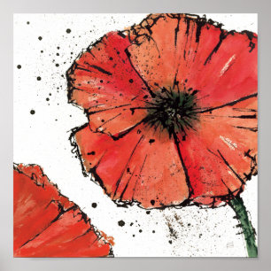 Blume auf einem weißen Hintergrund Poster