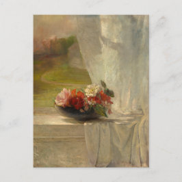 Blume auf einer Fensterkante von John La Farge Postkarte
