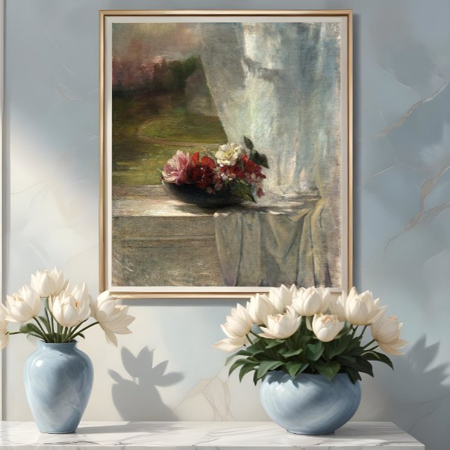 Blume auf einer Window Ledge (um 1861), John La Fa Poster (Von Creator hochgeladen)