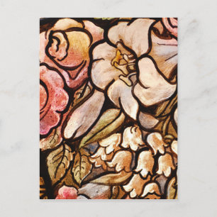 Blume auf Glas gestrichen Postkarte