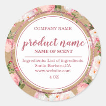 Blume auf Kraftpapieretiketten