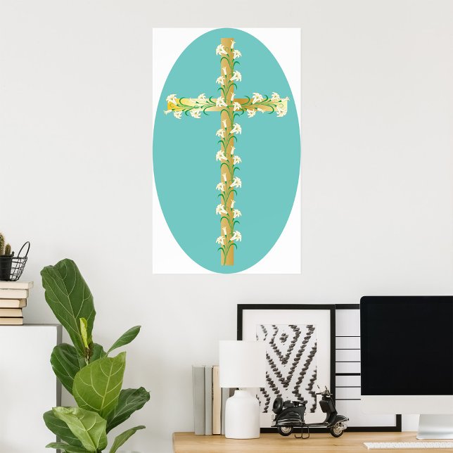 Blume auf Kreuzplakat Poster (Von Creator hochgeladen)