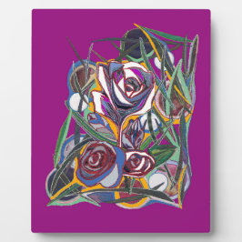 Blume auf lila Hintergrund Fotoplatte