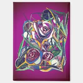 Blume auf lila Hintergrund Magnet