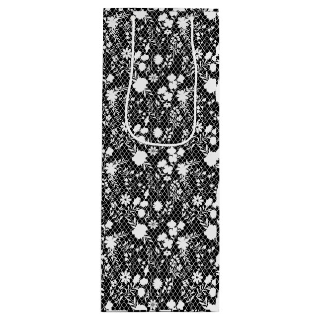 Blume auf net 01.bx4 Black BG Geschenktüte Für Weinflaschen (Vorderseite)