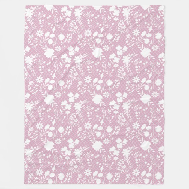 Blume auf net 01.bx4 Lpink BG Fleecedecke (Vorderseite)
