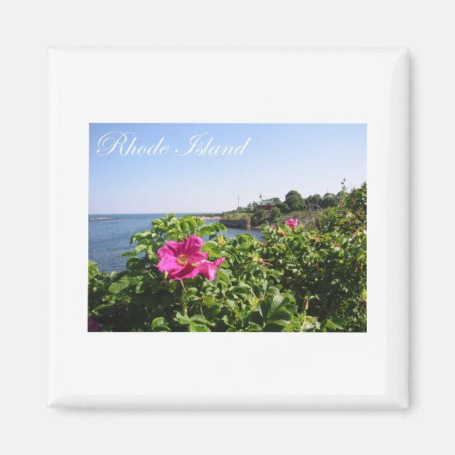 Blume auf Rhode Island Magnet (Vorne)