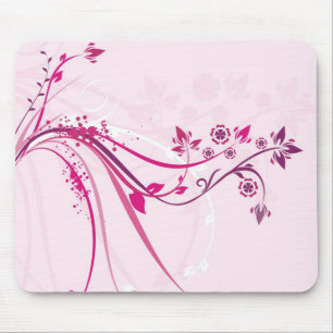 Blume auf Rosa - Mousepad