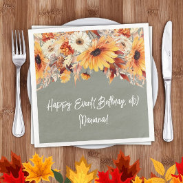 Blume auf Sage Party Napkins Serviette