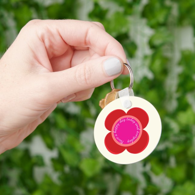 Blume auf  schlüsselanhänger (Hand)
