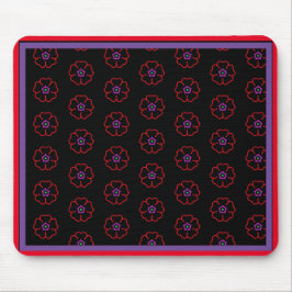 Blume auf schwarzem Hintergrund, individuell perso Mousepad