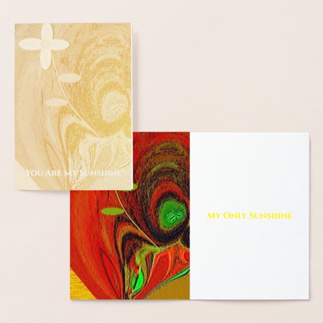 "Blume aus Baumstumpf"-Fußkarte Folienkarte (Anzeige)