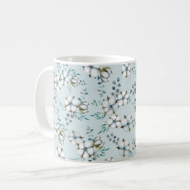 Blume aus Baumwolle und Eukalyptus Kaffeetasse
