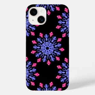 Blume aus blauem und rotem Neon Case-Mate iPhone 14 Hülle