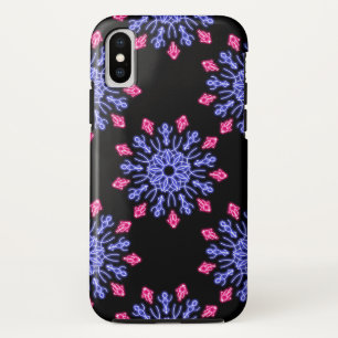 Blume aus blauem und rotem Neon Case-Mate iPhone Hülle