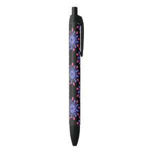 Blume aus blauem und rotem Neon Kugelschreiber