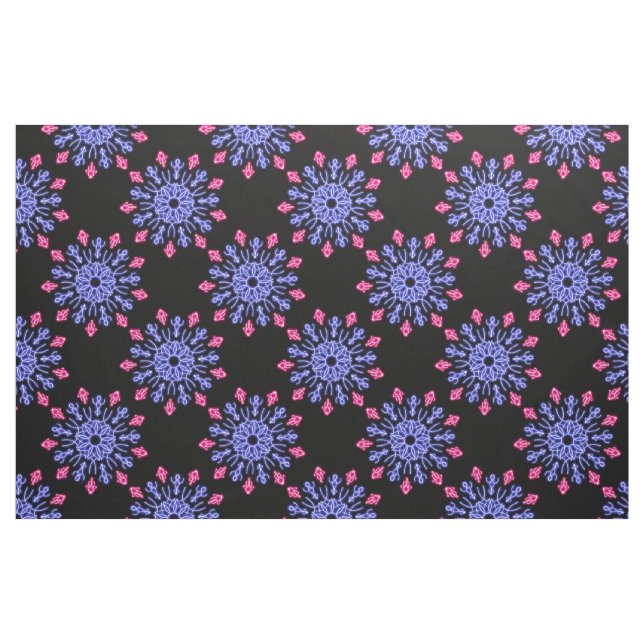 Blume aus blauem und rotem Neon Stoff (Fat Quarter (45,7 x 55,9 cm))