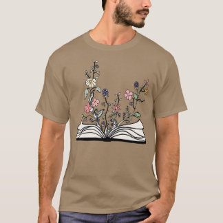 Blume aus dem Buch Bestes Geschenk Happy Valentin T-Shirt