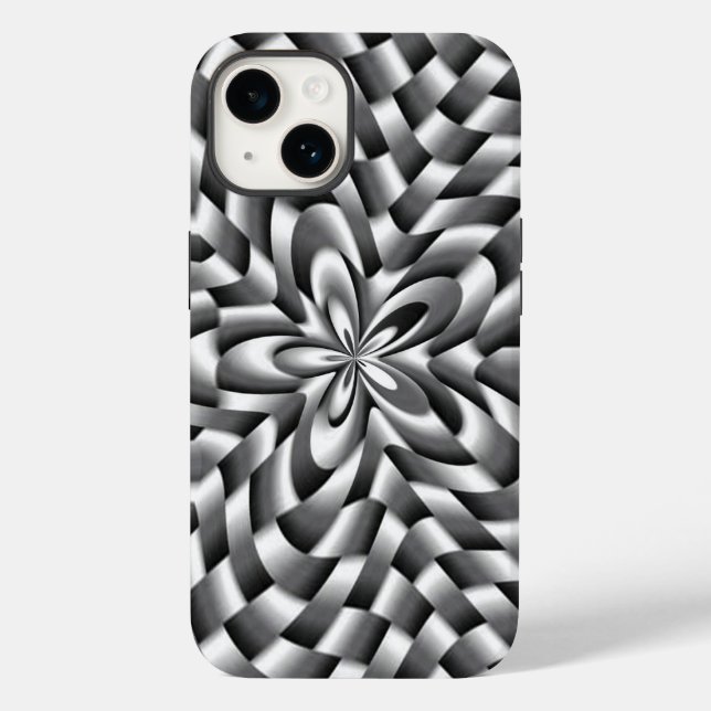 Blume aus Edelstahl Case-Mate iPhone Hülle (Rückseite)