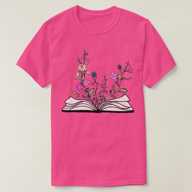 Blume aus einem Buch 10 T-Shirt (Design vorne)