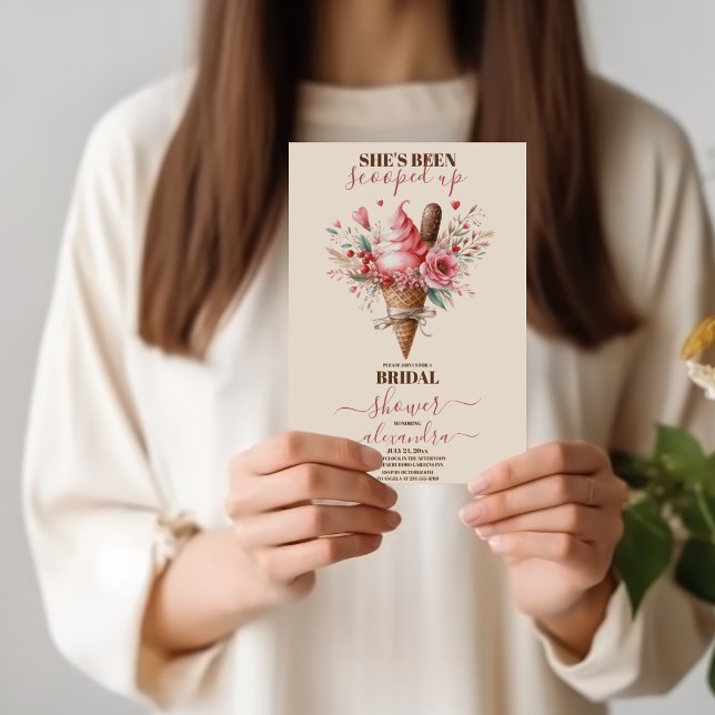 Blume aus Eiscreme Brautparty Einladung (Von Creator hochgeladen)