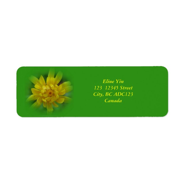 Blume aus Federkronen, grüne Etiketten (Vorne)