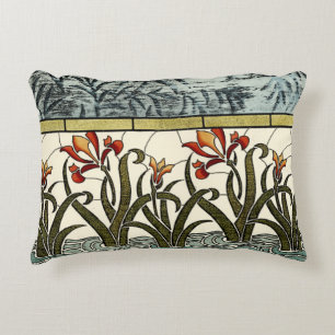 Blume aus festem Glas an der Grenze zu Tan Dekokissen