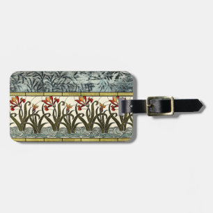 Blume aus festem Glas an der Grenze zu Tan Gepäckanhänger