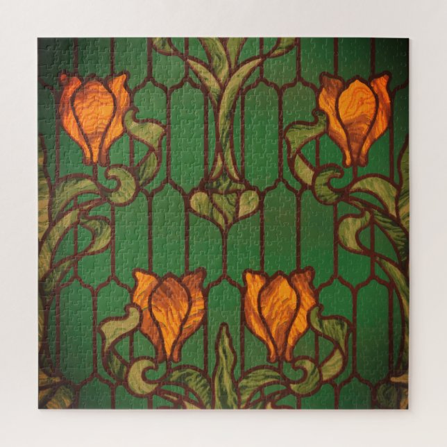 Blume aus geblümten Glas  Puzzle (Vertikal)