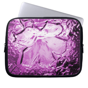 Blume aus Glas Lila Laptopschutzhülle
