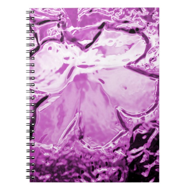 Blume aus Glas Lila Notizblock (Vorderseite)