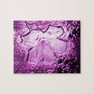 Blume aus Glas Lila Puzzle